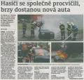 Hasiči se společně procvičili, brzy dostanou nová auta
